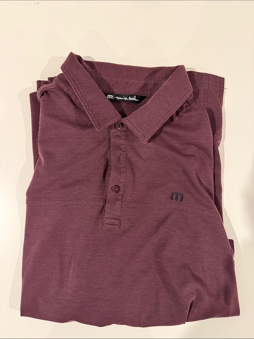 Travis Mathew Men's long sleeve Polo - Burgundy